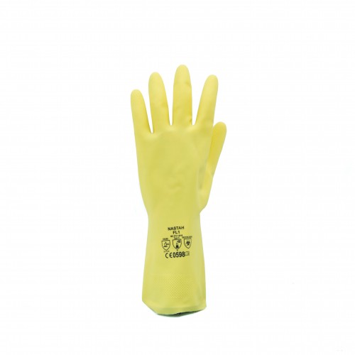 YFL1 Yellow Household Rubber Gloves 20 mil Thick 12" Long