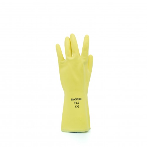 YFL2 Yellow Dishwashing Rubber Gloves 17 mil thick 12" long