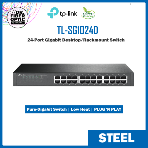 TP-LINK TL-SG1024D 24-Port Gigabit Desktop/Rackmount Switch