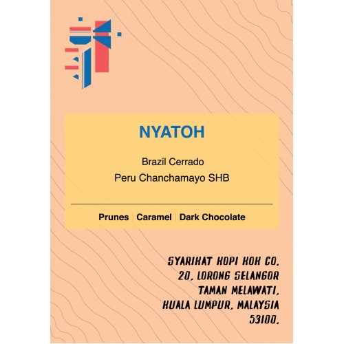 [SYARIKAT KOPI KOK] NYATOH Espresso Blend Coffee Beans- Flagship Arabica Blend (1 KG)