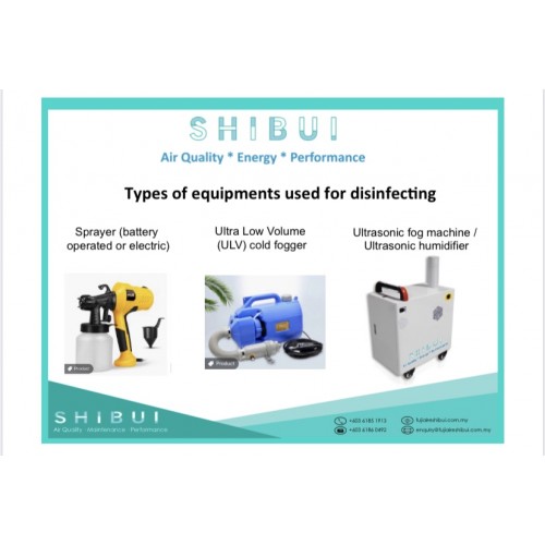 disinfectant services - ultrasonic fog steriliser (industrial grade, coverage up to 50,000 sq ft)