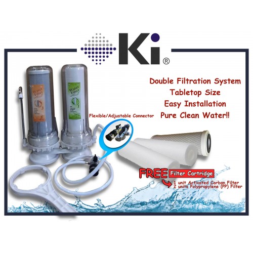 Tabletop Water Filter - 2 stage filtration system