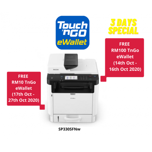 Ricoh SP330SFN Black & White Laser Printer