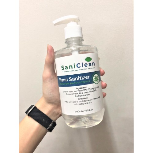 SaniClean Instant Hand Sanitizer with 70% alcohol (500ml)