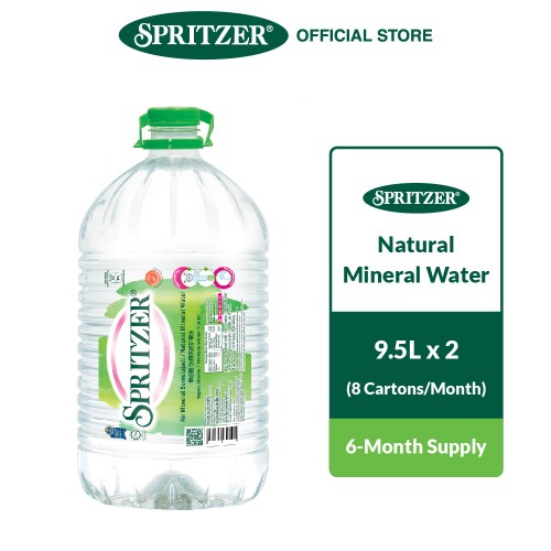 Spritzer Natural Mineral Water (9.5L x 2)