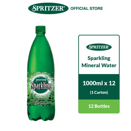 Spritzer Sparkling Natural Mineral Water (1000ml X 12)