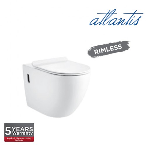 Atlantis Milan E Wall Hung Rimless Washdown Water Closet  AT-LT2141E