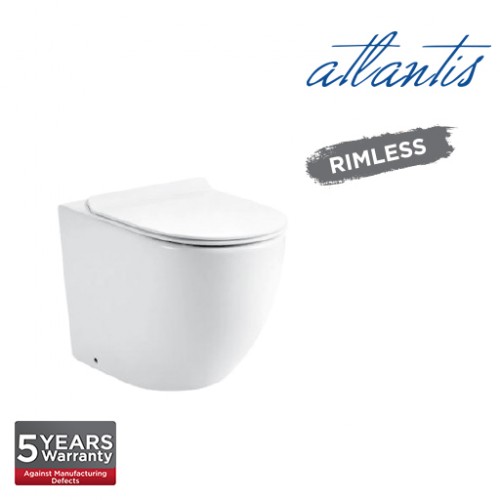 Atlantis Milan D Back To Wall Rimless Washdown Pedestal Water Closet  AT-LT2141D