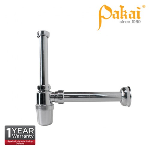 Pakai 32mm Diameter CP ABS Bottle Trap A307 - Chrome Finishing - Highly Durable ABS Material - Quality and value product - DIY Installation - Wash Basin Bottle Trap - Wash Basin outlet - Bathroom